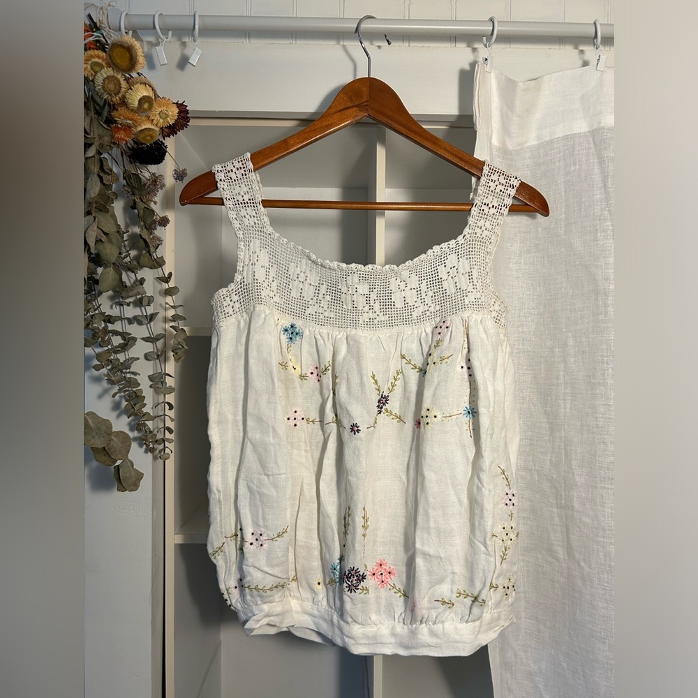 Edwardian era hand crocheted vintage blouse